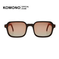 KOMONO Romeo Black Bronze แว่นกันแดด ทรงสี่เหลี่ยม สีน้ำตาล Polarized lens