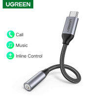 Ugreen USB Type C ถึง3.5มิลลิเมตรแจ็คเคเบิ้ล AUX หูฟังอะแดปเตอร์สายสัญญาณเสียงสำหรับหัวเว่ย P40 Pro Xiaomi Poco X3หูฟังแปลง