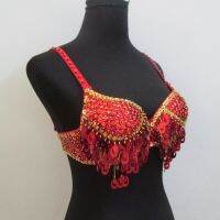 Sujetador Bellydance เซ็กซี่ Belly Dance เสื้อผ้า Hand Made Sequins Belly Dance Top สำหรับผู้หญิง10สีสำหรับ Belly Dancer...