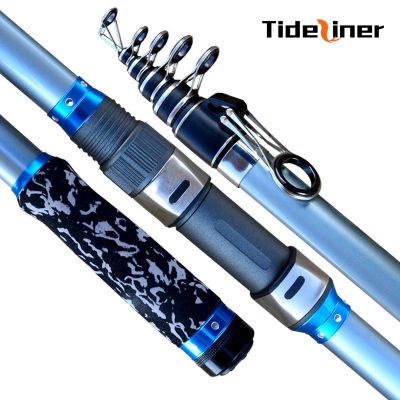 Tideliner 3.6m 3.9m 4.2m 4.5m 5.0m surf casting spinning fishing rod carbon fiber sea surfcasting telescopic fishing rod 60-150g