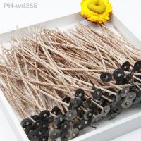 50pcs 15cm Smokeless Candle Wick Cotton Soy Wax Wick Large Base Household Woven Candle Wick Kerosene Lamp Wax Thread