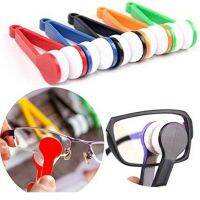 1/5Pcs Mini Sunglasses Microfiber Cleaner Glasses Wipe Eyewear Cleaning Clip Portable Glasses Soft Brush Spectacles Cleaner Kit