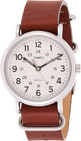 Timex Mens Weekender 40 mm Watch Brown Slip-thru/Cream