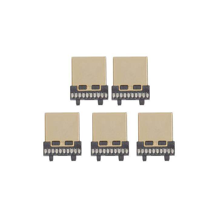 djrgs-t8เปลี่ยนชนิดตัวผู้5ชิ้นหัวเชื่อมปลั๊ก-hdmi-19หัวแร้งเต้ารับ-pcb