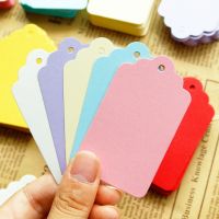 50pcs Colorful Paper Label Tags Handmade Wedding Favors Craft Gift Hang Tag Packaging Label Price Tags DIY Cloth Sewing Supplies Labels