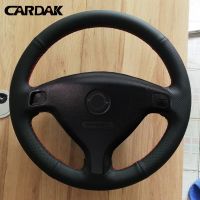 【YF】 CARDAK Hand-Stitched Black Artificial Leather Car Steering Wheel Covers Wrap for Buick Sail Opel Astra G H 1998-2007