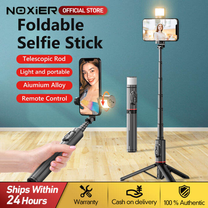 Noxier Q12s Selfie Stick Tripod Bluetooth Wireless Mini Extendable