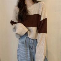 Spot parcel post Autumn and Winter Womens Mori Style Idle Style Short Sweater Long Sleeve Loose Sweater Bottoming Top 2023 New Winter