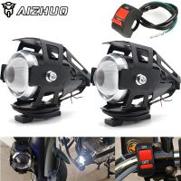 Universal 12V Motorcycle Metal Headlight Fog Light For Yamaha FZ6 xmax xmax 300 tmax 500 530 r15 MT10 MT07 MT03