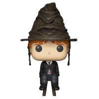 Harry Potter Ron Wealey พร้อมหมวกคัดแยก US Pop! ไวนิล