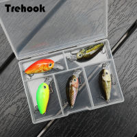 TREHOOK 36mm 3.6g 5pcs Mini Crankbait เหยื่อตกปลา Topwater เหยื่อ Hard ประดิษฐ์ Minnow Swimbait Wobblers ปลาคาร์พ Fishing Lure ชุด-Luqiande