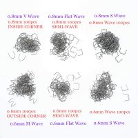 MMVXCN ร้อน200ชิ้น0.8มม. 0.6มม. ลวดเย็บกระดาษความร้อนตัวยึดสแตนเลสมุมคลื่นสำหรับเครื่องเย็บกระดาษแบบร้อนชุดซ่อมแซมพลาสติก