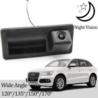 Kamera Spion ฟิชอาย CCD HD AHD สำหรับ Audi Q5 2010 2011 2012 2013 2014 2015จอภาพส่องหลังที่จับท้ายรถ2018