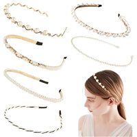 【YF】 Free Shipping Simulation Pearl Hairbands Women Hair Accessories Korean Handmade Bow Flower Hoops Headband Wedding Ornaments