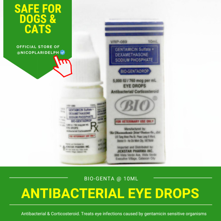 BioGentadrop Antibacterial Corticosteroid Eye Drops for dogs, cats and