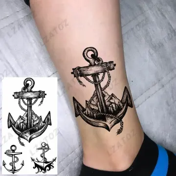Old School Foot Anchor Tattoo by Bananas Tattoo