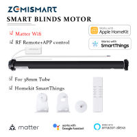 Zemismart Matter Wifi Roller Shutter Motorสำหรับบ้าน 38มม Google SmartAppControl,Tubular Roller Motor,Siri Voice,Matter Smart Motor การควบคุมชุดโฮม