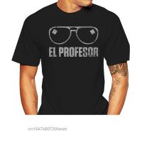 El Professor T-Shirt Money Mask La Casa Heist De Papel Dali Tokio Glasses Shirts Homme Novelty T Shirt Men 100% Cotton Tshirt