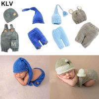 Baby Photography Props Newborn Costume Outfit Clothes Infant Girls Boys Pant Crochet Knit Clothing Photo Shoot Hat  by Hs2023