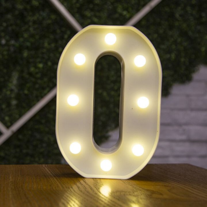 โคมไฟแบตเตอรี่รูปตัวอักษรไฟ LED 3D ตัวเลข26ตัวโคมไฟกลางคืนสัญลักษณ์กระโจมสำหรับลูกโป่งแฟนซีวันเกิดงานแต่งงานของใช้ในห้องนอน