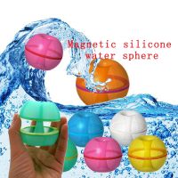 Reusable Water Balloons Water  Balls Magnetic Soft Silicone Water Splash Ball Summer Outdoor Fun Party Game Gift Balloons