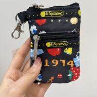 Lesportsac 2023 สินค้าใหม่ Lusbao Tide Ins Cartoon Pac-Man กระเป๋าใส่เหรียญใส่เหรียญกุญแจรถกระเป๋าใส่ใบขับขี่3821