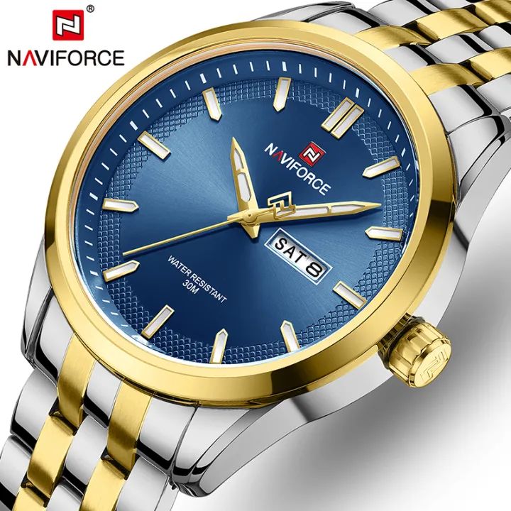 NAVIFORCE Top Original Brand Fashion Men's Classic Quartz Stainless