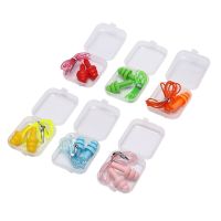 Durable Silicone Soft Earplugs With Rope Waterproof Anti-Loss Noise Reduction Comfort Earplugs Portable Swimming Accessories Ear Protection