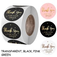 "THANK you for your order"sticker for envelope sealing labels sticker black pink transparent gold sticker stationery supply Stickers Labels