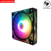 Coolmoon Unique CPU Radiator Billow Heatsink Dissipation RGB Cooling Fan 120mm PC Case 6Pin Chassis Support Remote Controller