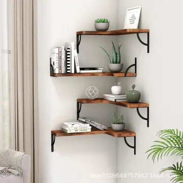 Bathroom Shelf No Drill Storage Rack Solid Wood Shower Shelf Toilet shelf  Portico Shampoo Holder Kitchen Storage Shelves