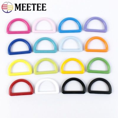 ：“{—— 50/100Pcs Colorful Plastic D Ring Buckles 15-38Mm Hook Clasp Connector Backpack Bag Strap Belt Luggage DIY Sewing Accessories