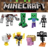 ✑♕หุ่น Minecraft ขนาด5-6ซม.,Guxiansu570330ของเล่นครีปเปอร์ม้าแมงมุมตุ๊กตา Enderman ของเล่นเพื่อการศึกษาสำหรับเด็กบล็อกตัวต่อ