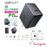 ACEFAST รุ่น A3 หัวชาร์จ ปลั๊กชาร์จ อะแดปเตอร์ 1ช่องไทป์ซี ชาร์จเร็ว PD3.0 20W Fast Charge Wall Charger A3 PD3.0 20W (1xUSB-C) US