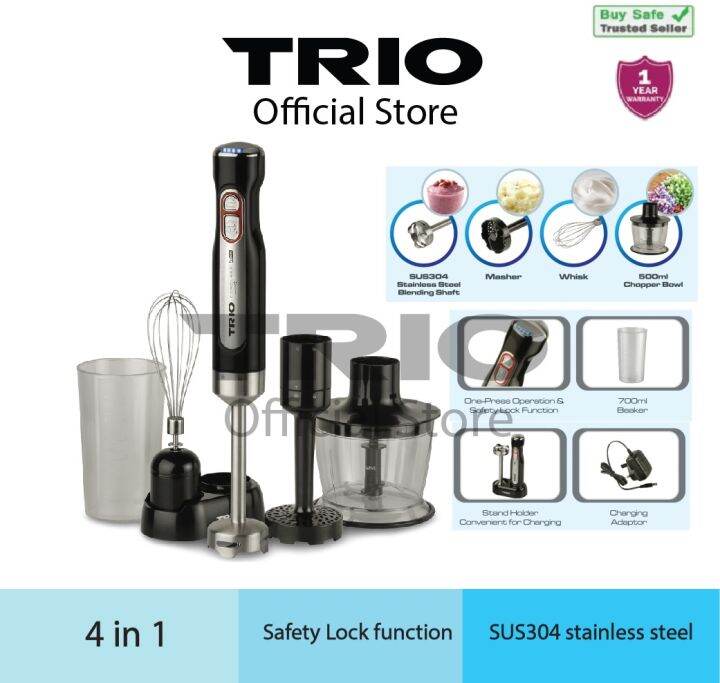 TRIO RECHARGEABLE HAND BLENDER TRS51HB Lazada