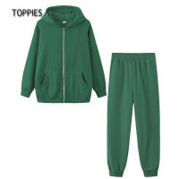 Toppies 2021 Autumn Winter women Zip Up Hooded Sweatshirts Oversized Fleece Warm Pocket Jacket Coat