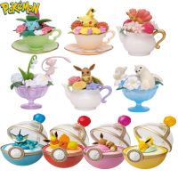 ZZOOI Original Pokemon Peripheral Action Figure Toys Decoration Pikachu Eeveelution Mew Model Doll Car Ornament for Children Gifts