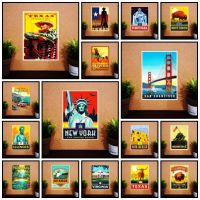 แม่เหล็กติดตู้เย็น รวม รัฐ สหรัฐ อเมริกา 2×3 นิ้ว ที่ระลึก Fridge Magnet All America USA State souvenir retro Gift Vintage 2x3 inch รับสั่งทำผลิต Made to order