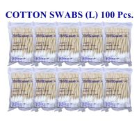 COTTON SWABS THAI GAUZE ไม้พันสำลี/สำลีพันก้าน ความยาว 6 เบอร์ L 100 ชิ้น/ห่อ