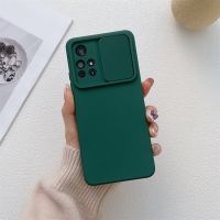 เคสโทรศัพท์ซิลิโคนป้องกันกล้องเลื่อนสีทึบสำหรับ Xiaomi Redmi Note 11 10 Pro Max 10C 9 9T 9S เคสนิ่มกันกระแทก