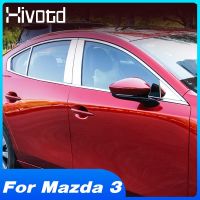 For Mazda 3 Bp Essories Stainless Steel Car Window Trim Pillar B Column Cover Modification Exterior Car Styling 2019-2022