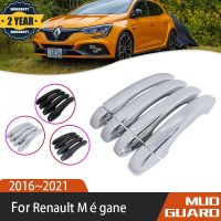 For Renault Megane IV MK4 2016~2021 2017 2019 Aotu Luxuriou Chrome Exterior Door Handle Cover Car Essories Stickers Trim Set