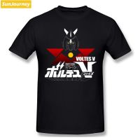 Japanese retro Anime Voltes V male Tshirt Plus size O-neck cotton shirts with short sleeves funny shirts