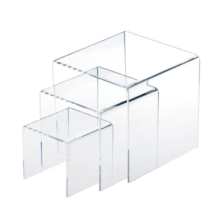 Acrylic Display Risers 3 Size Steps Acrylic Display Stand Anti ...