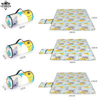 Lecamellia เสื่อปิกนิกอัลตราโซนิกใช้งานได้หลากหลายขนาดใหญ่กันทรายผ้าห่มชายหาดพับได้ผ้าห่มกลางแจ้งสำหรับตั้งแคมป์เสื่อปิกนิกหญ้า