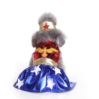 DY Loving Pet Stylish Dress Marvel Movie Style Dog Leather Dress Eagleman คอสเพลย์ Pet Halloween Clothes