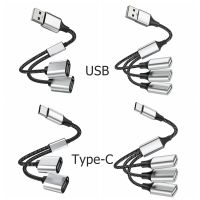 1 Male Plug To 3 4 USB Female Socket USB C Type-C OTG Extension Y Splitter Data Charging Cable Power Adapter Converter Splitter