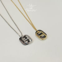 She with Cheewa | silver925 | contrast necklace สร้อยคอเงินแท้ มินิมอล ห้อยจี้ 2 ชิ้น