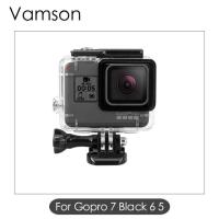 เคสกันน้ำสำหรับการดำน้ำ Vamson รุ่น Gopro Hero 8 7,เคสสำหรับดำน้ำชุดตัวกรองสำหรับกล้อง Gopro Hero ขนาด45ม. สีดำ Vp630c 6 5อุปกรณ์เสริมกล้อง