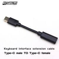 Coiled Keyboard Cable Extension Mechanical Keyboard Type-c Male To Female Extension Data Cable Mini To Type-c Female Adapter Cab